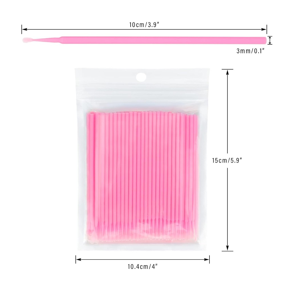 Eyelash Extension Glue Remover - 500PCS Disposable Micro Cotton Swabs Bendable