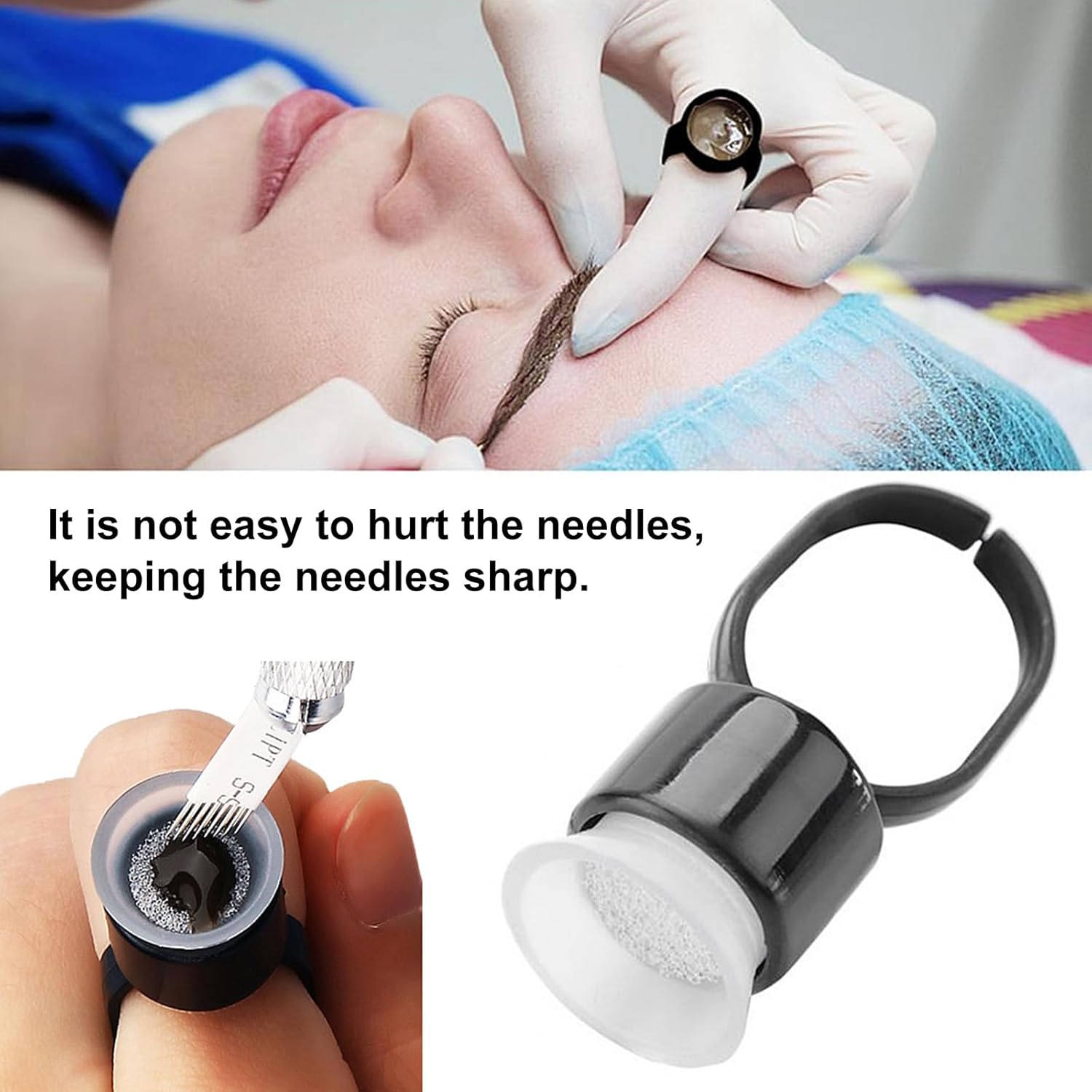 50/100PCS Tattoo Ink Ring Cups - đánh giá và giá Eyelash Extension Permanent