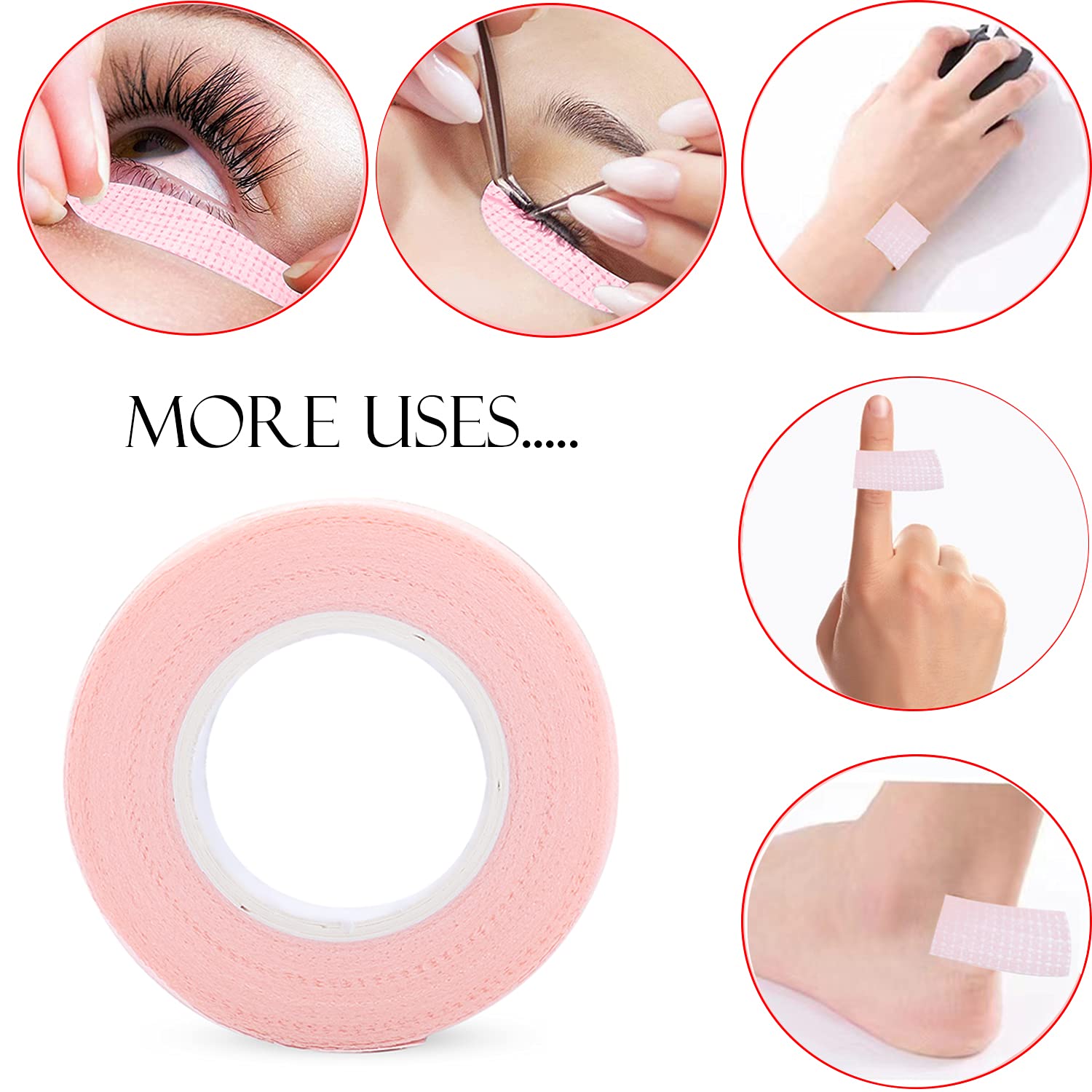 6 Rolls Eyelash Tape,Adhesive  - đánh giá và giá Eyelash Extension Class