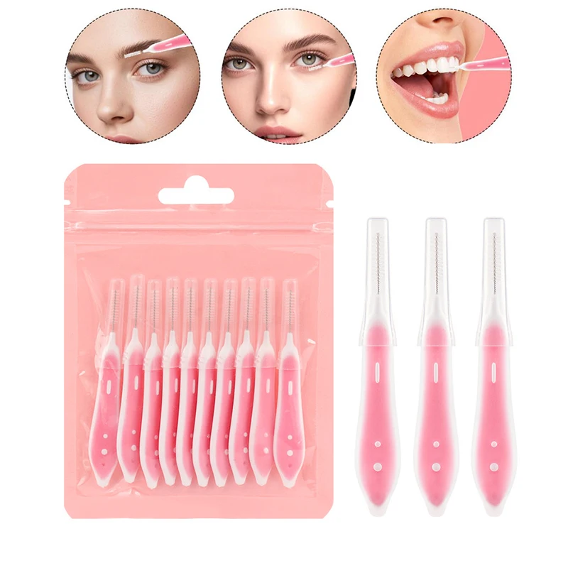 10 Pcs Eyebrow Brushes Mini Br - đánh giá và giá Eyelash Extension Eyelash