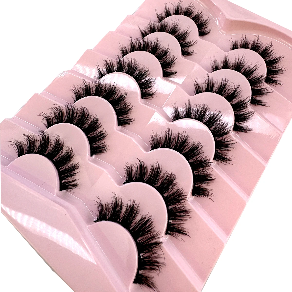 AMSDCN 7 Pairs Fluffy Cat Eye  - đánh giá và giá Eyelash Extension Volume Cat Eye