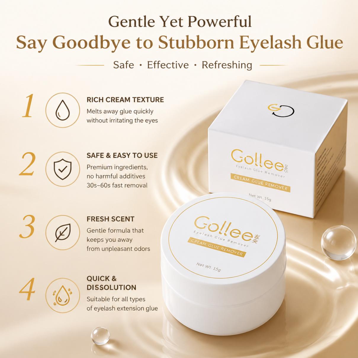 Gollee Peach Smell 15g Eyelash - đánh giá và giá Lash Adhesive Glue