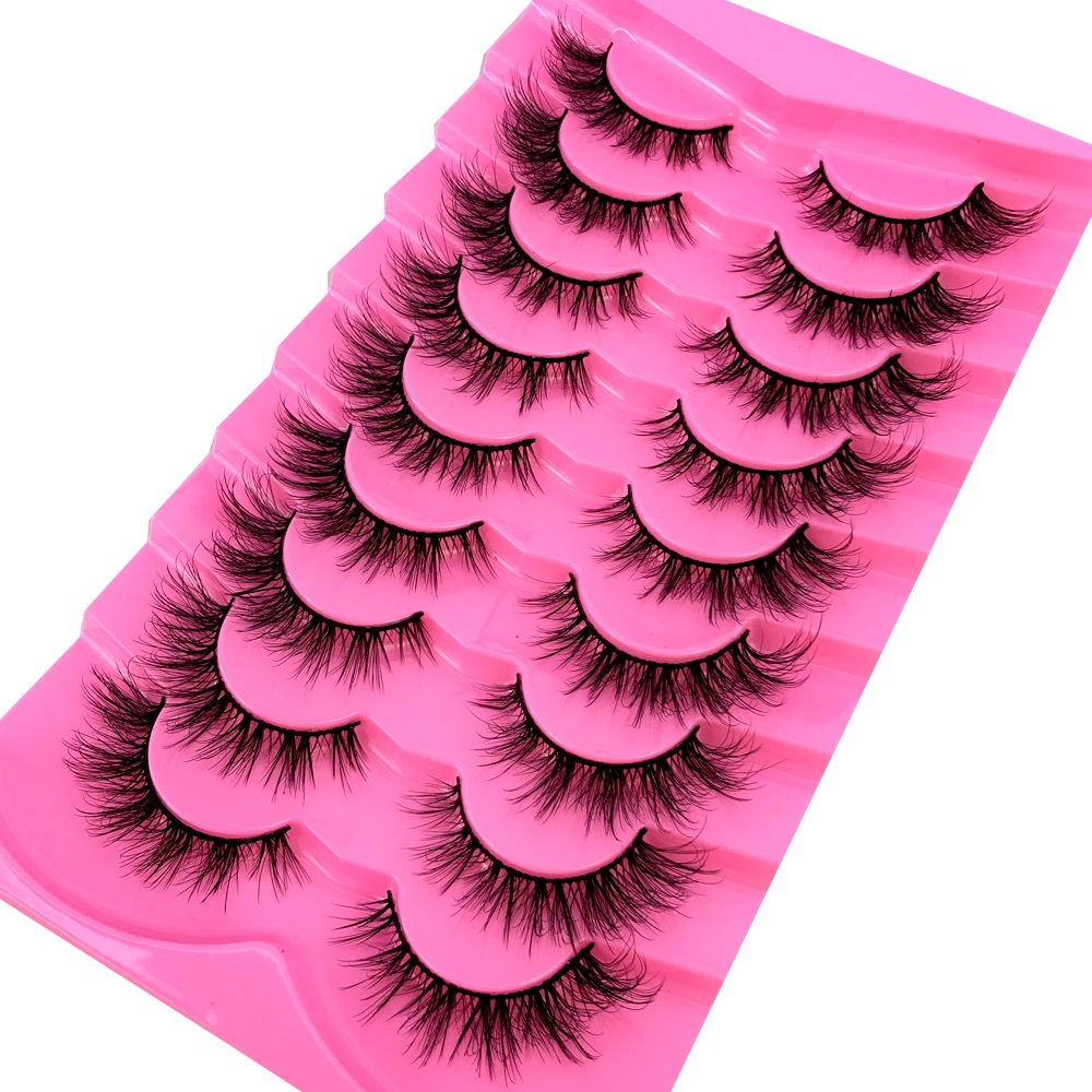 9Pairs Mink Lashes Fluffy Cat  - đánh giá và giá Eyelash Extension Volume Cat Eye